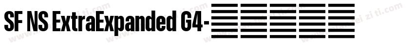 SF NS ExtraExpanded G4字体转换